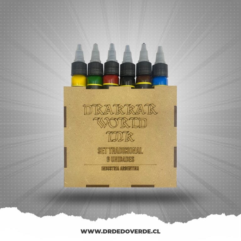 SET TINTAS TRADICIONAL DRAKKAR W INK Dr Dedo Verde Tattoo Supply